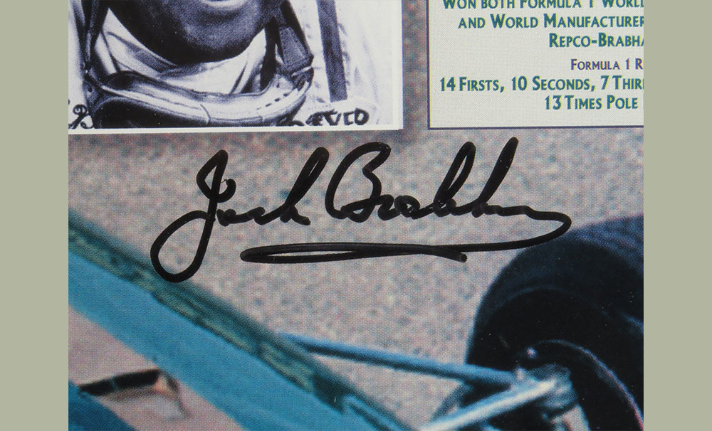 Jack Brabham autographed Photo Formula One World Champion
